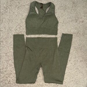Olive Green Women's Activewear Set